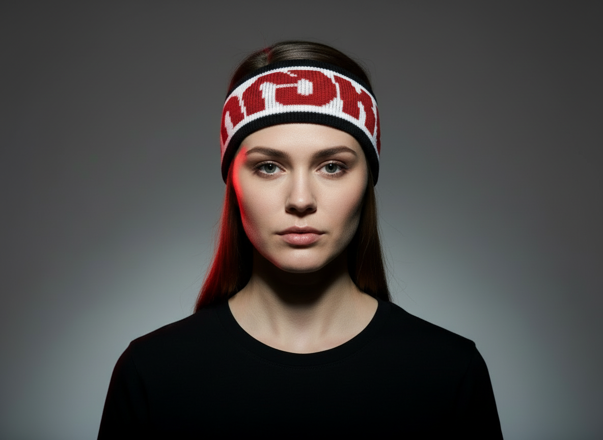 TILT BAND - Headband WHITE RED W.