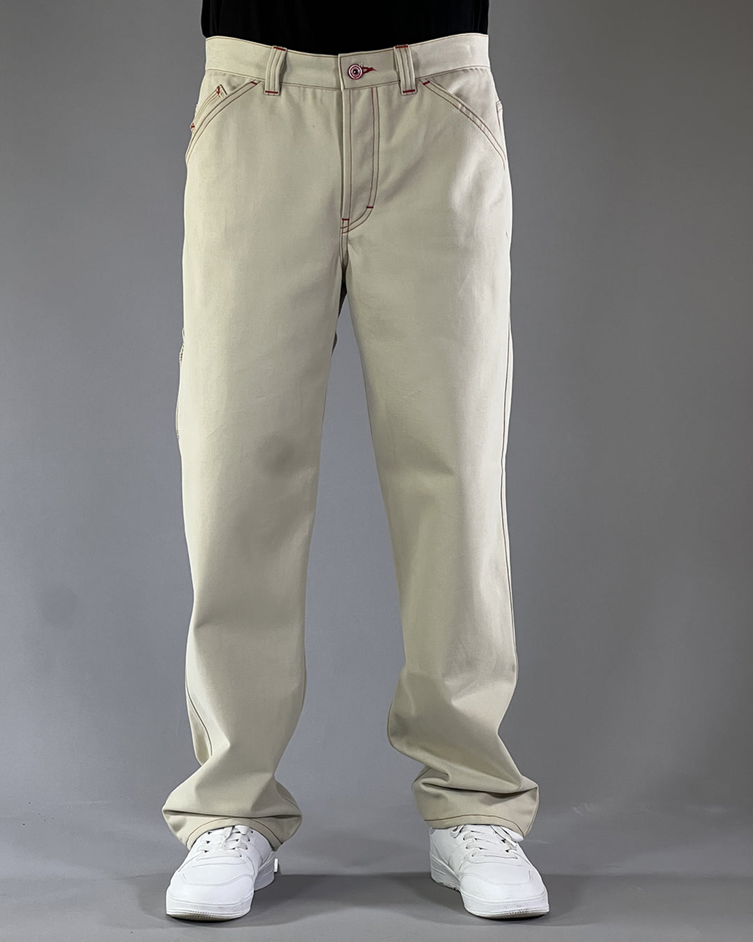 BROKE Utility Pants - STAR Light Beige Gabardina