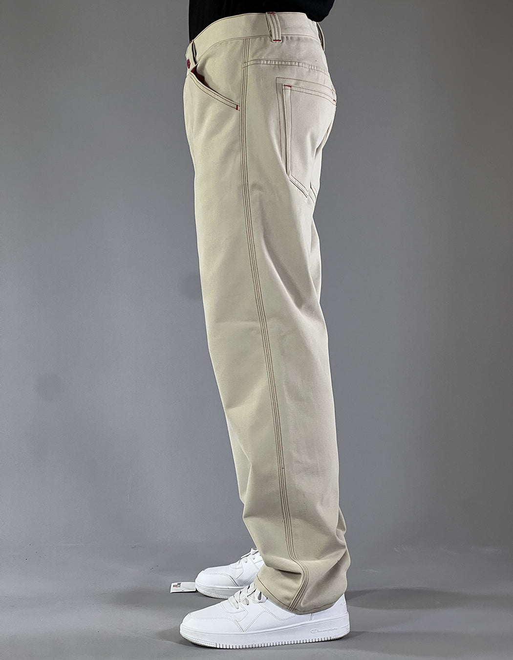 BROKE Utility Pants - STAR Light Beige Gabardina
