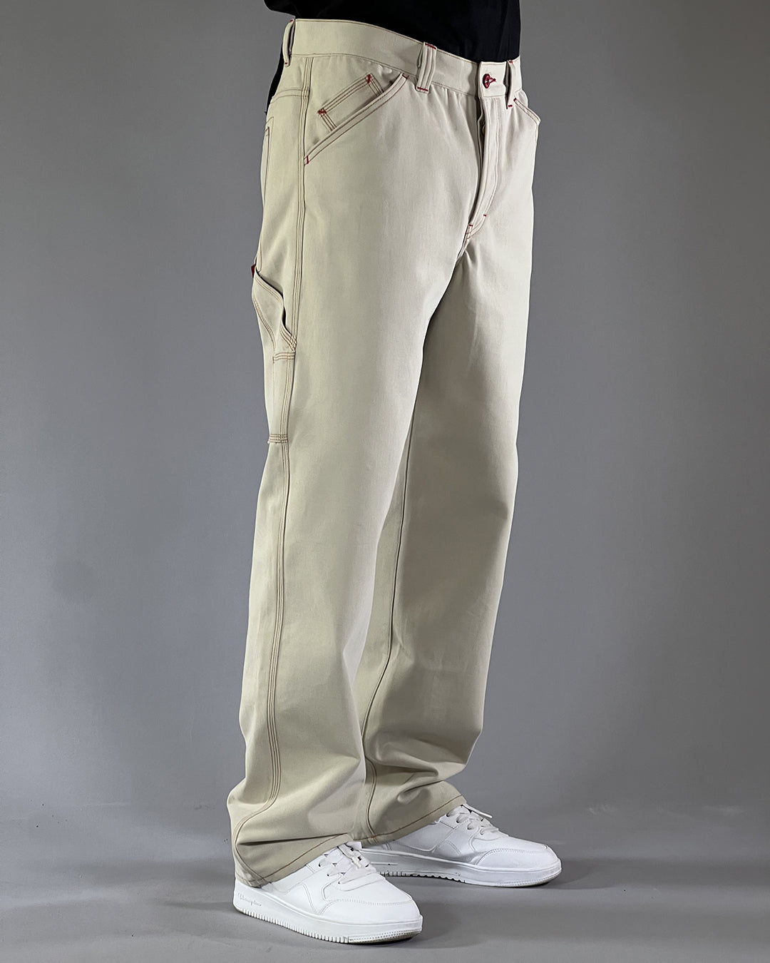 BROKE Utility Pants - STAR Light Beige Gabardina