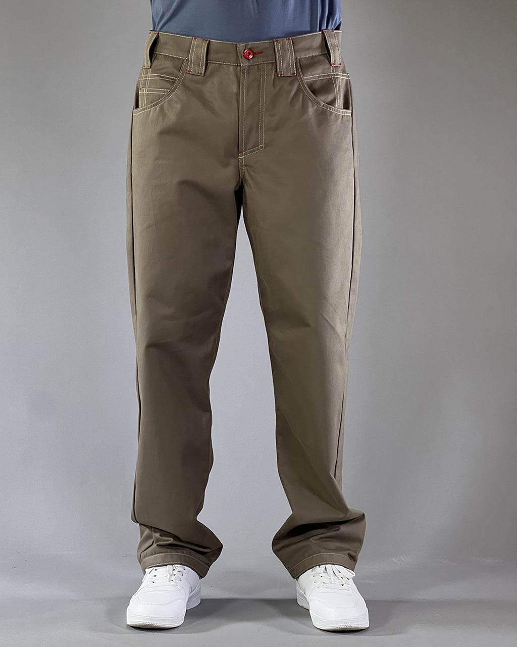 Dikye-Hose aus grauer Gabardine 