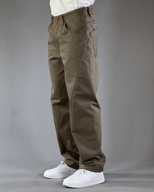 Dikye-Hose aus grauer Gabardine 