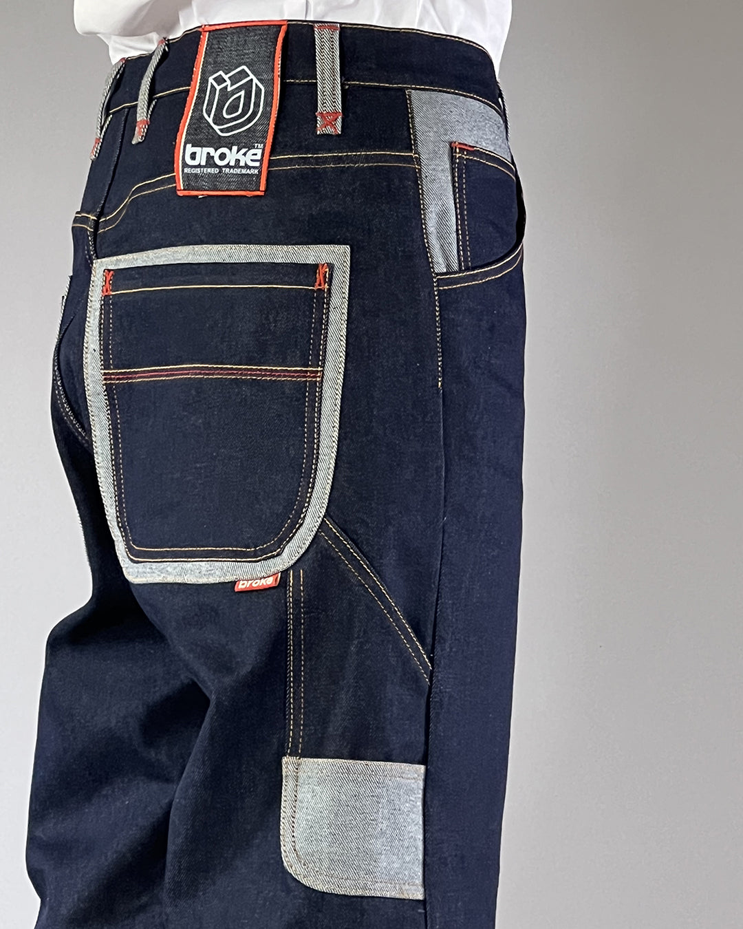 Broke – Outline Raw Indigo & Reverse