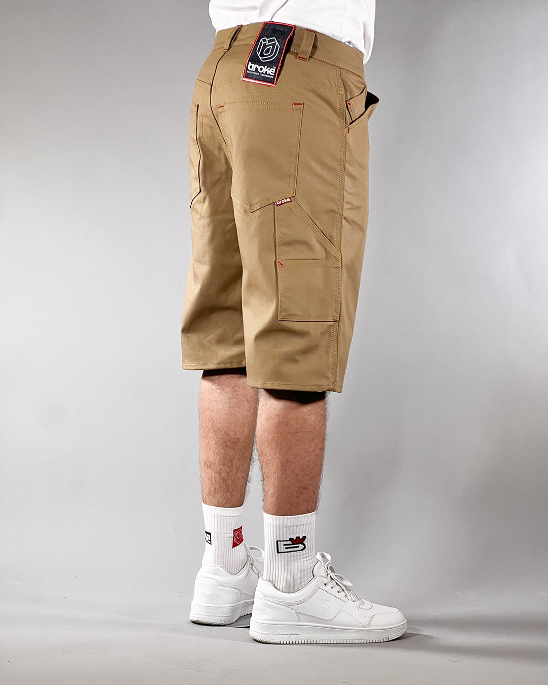 Broke -WORK STAR SHORTS – GABARDINA TABACCO