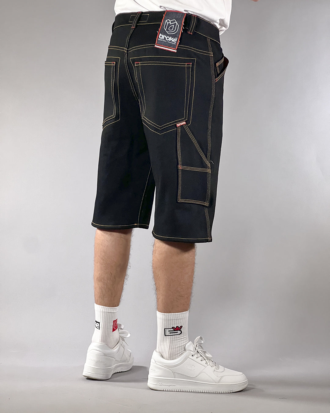 Broke -WORK STAR SHORTS – BULL DENIM BLACK