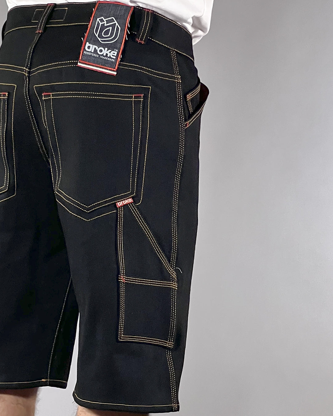 Broke -WORK STAR SHORTS – BULL DENIM BLACK