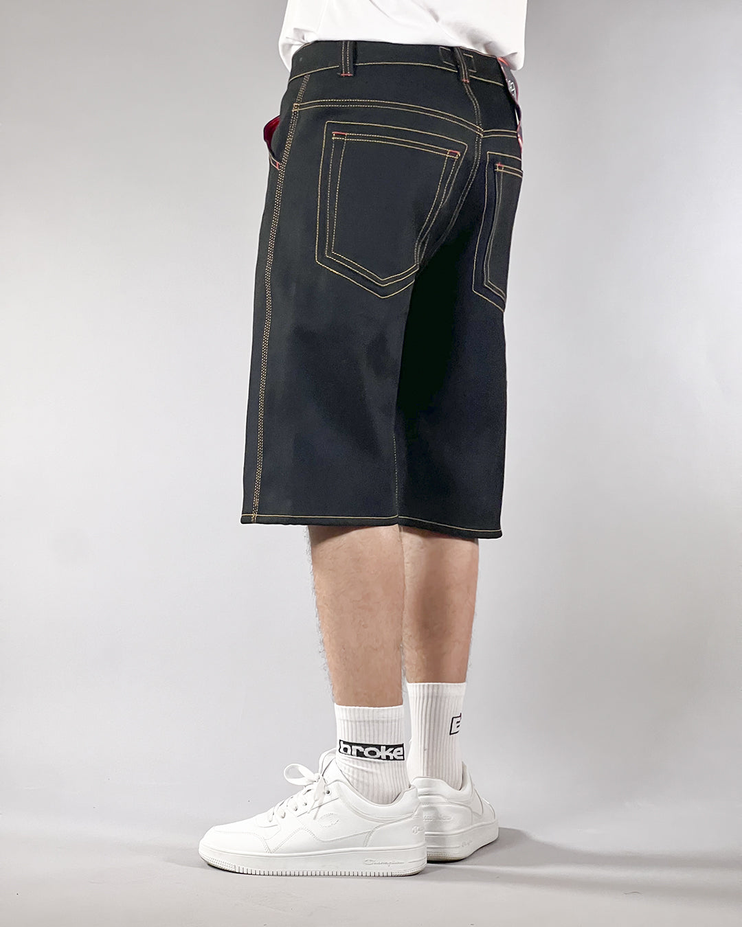 Broke -WORK STAR SHORTS – BULL DENIM BLACK