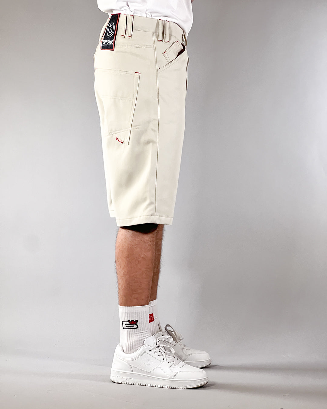 Broke -BASIC SHORTS – DESIGN 5-POCKETS – OFF-WHITE DRILL