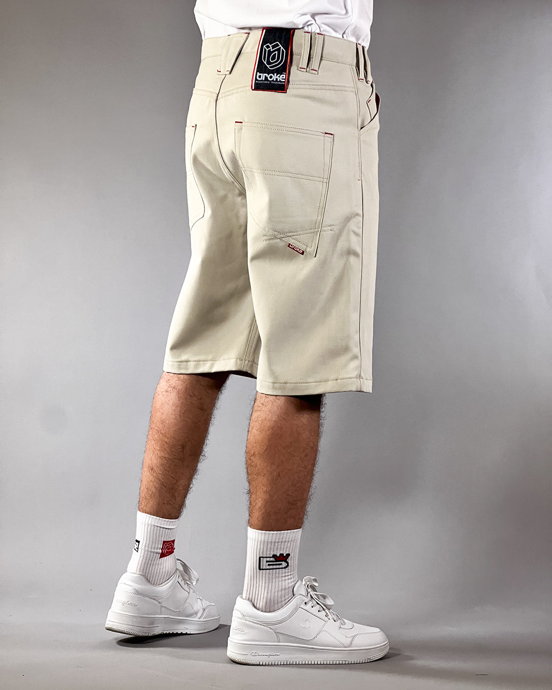 Broke -BASIC SHORTS – DESIGN 5-POCKETS – OFF-WHITE DRILL