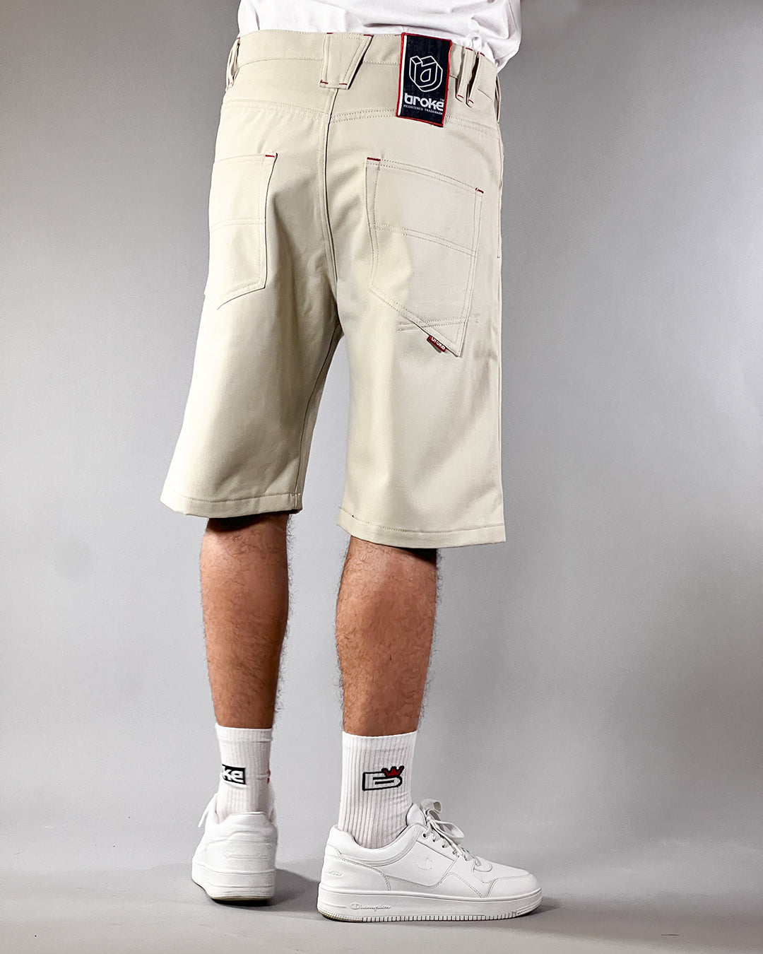 Broke -BASIC SHORTS – DESIGN 5-POCKETS – OFF-WHITE DRILL