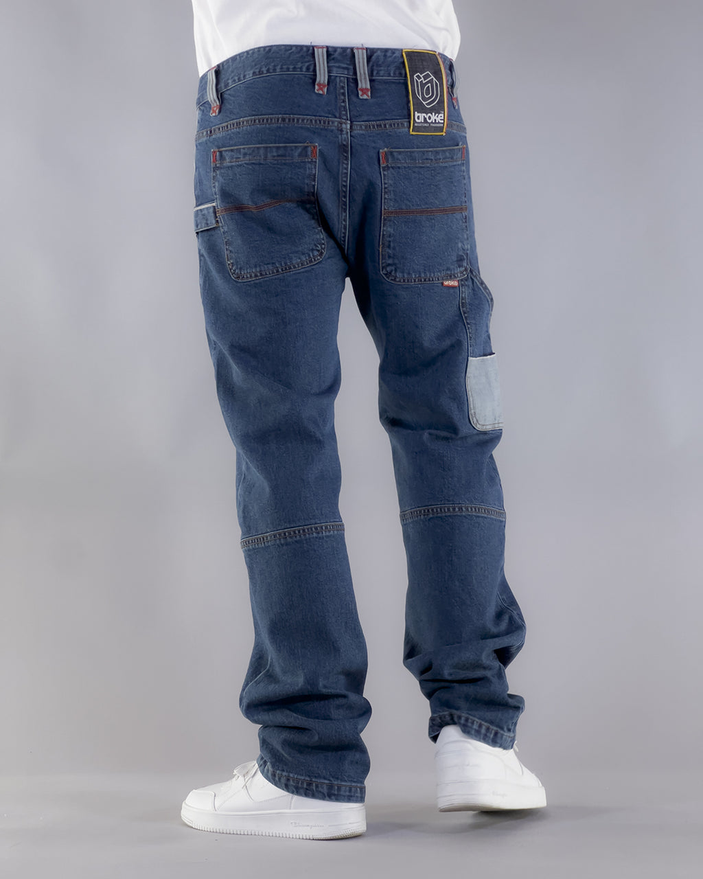 PANTS BROKE OUTLINE – SELVEDGE DENIM BLU STONE WASHED (EDIZIONE LIMITATA)