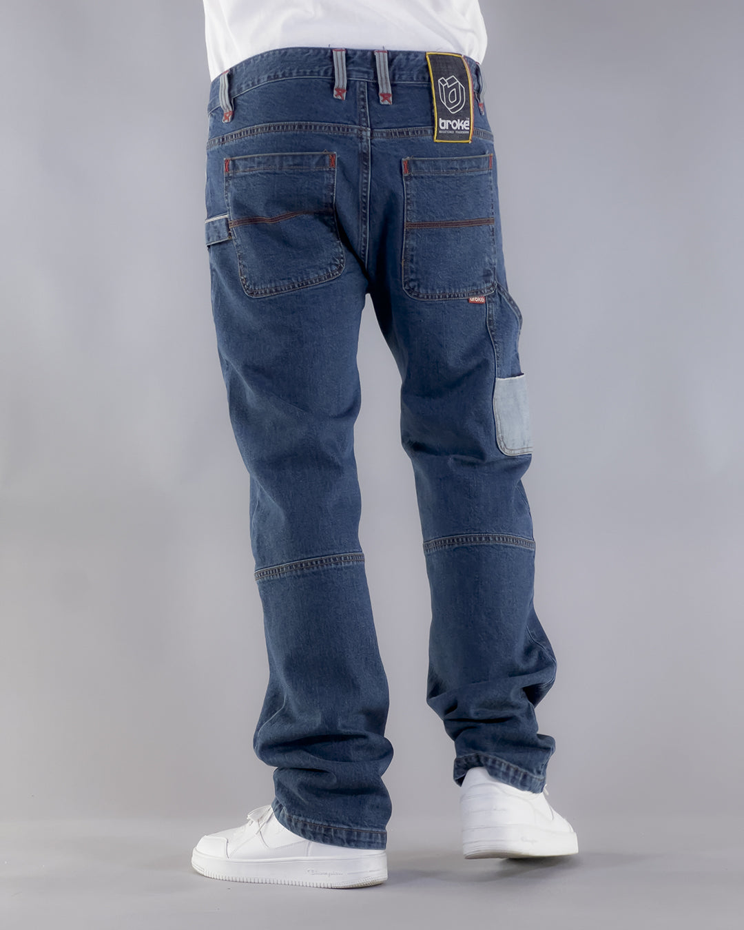PANTS BROKE OUTLINE – SELVEDGE DENIM BLU STONE WASHED (EDIZIONE LIMITATA)