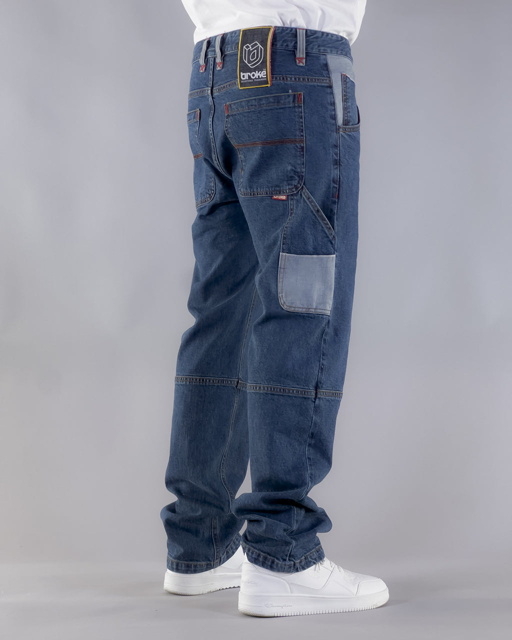 PANTS BROKE OUTLINE – SELVEDGE DENIM BLU STONE WASHED (EDIZIONE LIMITATA)