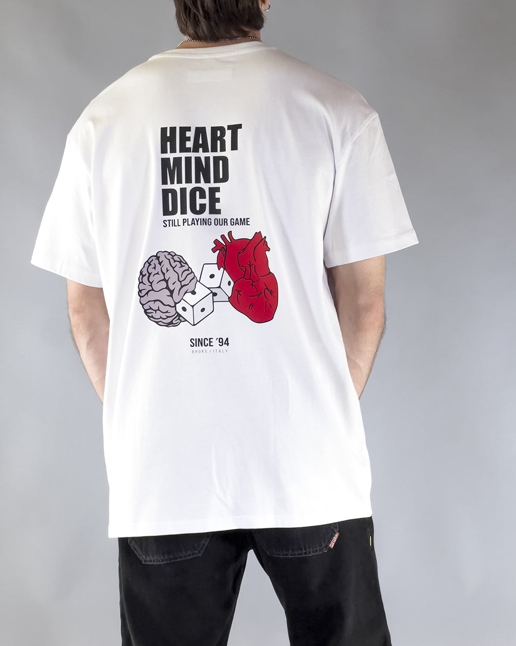 Broke – Weißes T-Shirt im 2er-Pack 