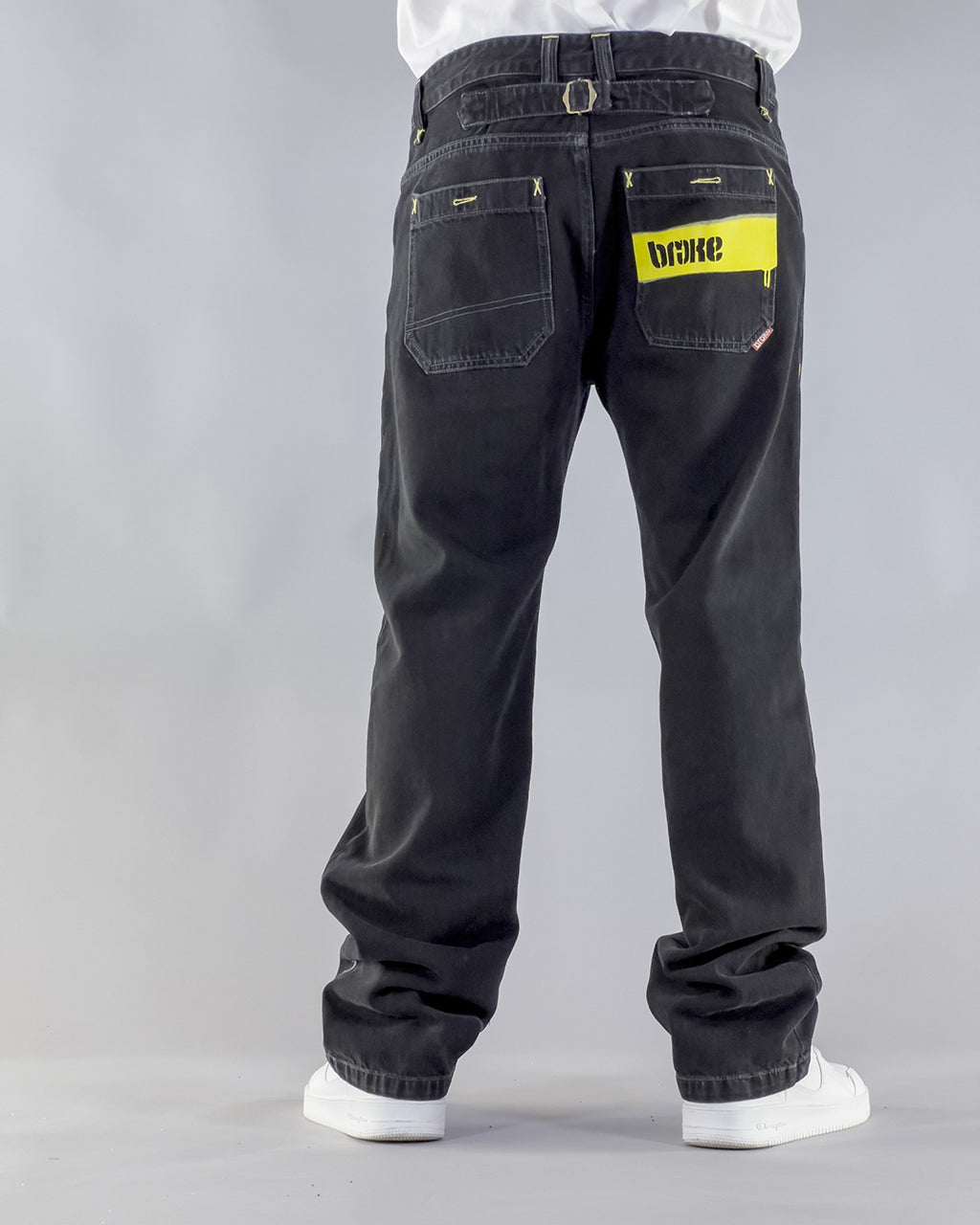 PANTS BROKE BELT – DENIM BLACK BLACK STONE WASHED (EDIZIONE LIMITATA)