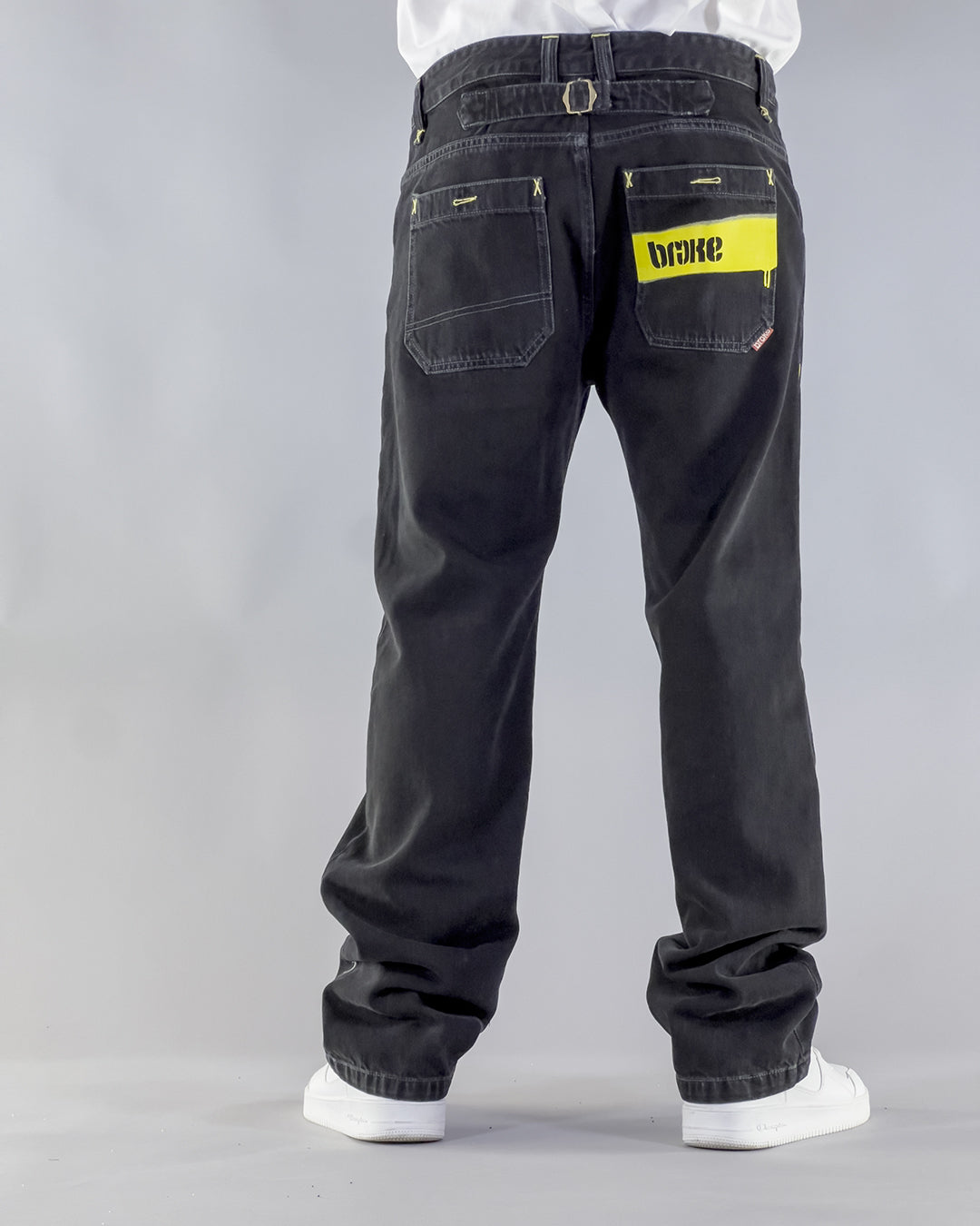 PANTS BROKE BELT – DENIM BLACK BLACK STONE WASHED (EDIZIONE LIMITATA)
