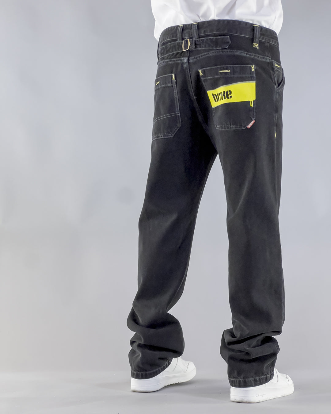 PANTS BROKE BELT – DENIM BLACK BLACK STONE WASHED (EDIZIONE LIMITATA)