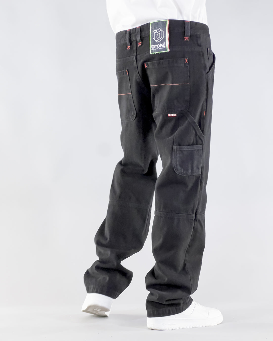 PANTALONE WORKWEAR OUTLINE – BLACK/BLACK DENIM STONE (14 OZ)
