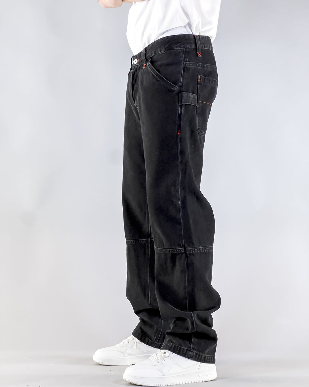 PANTALONE WORKWEAR OUTLINE – BLACK/BLACK DENIM (14 OZ)