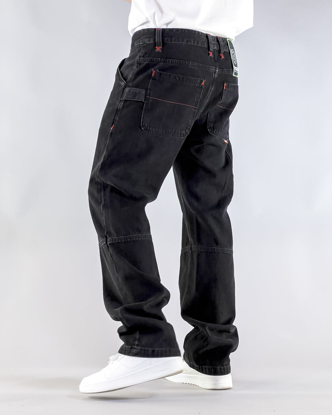 PANTALONE WORKWEAR OUTLINE – BLACK/BLACK DENIM (14 OZ)