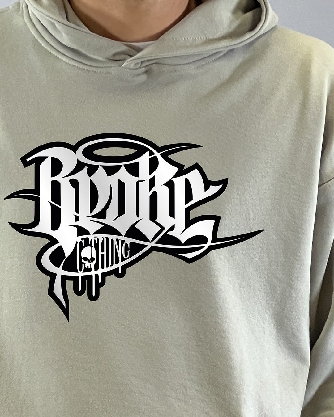 ARTY SWEAT HOODED  GREY 2K26 GOTHIC