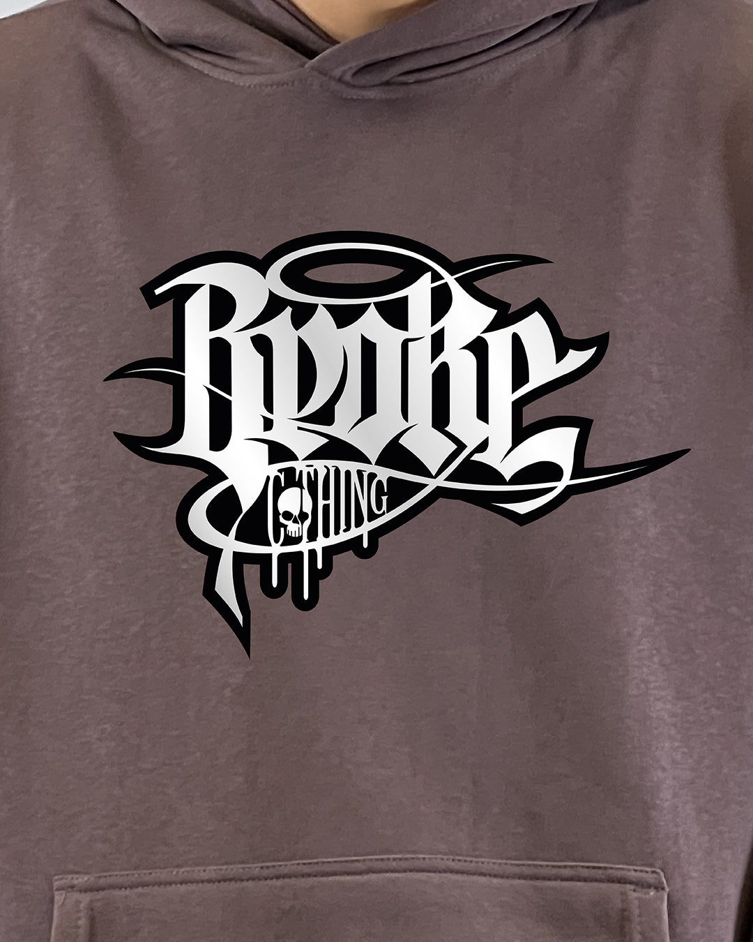 ARTY SWEAT HOODED  DUSTY BURGUNDY 2K26 GOTHIC