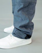 PREORDINE - PANTS SHAKY DENIM CIMOSATO BLU ROVESCIATO