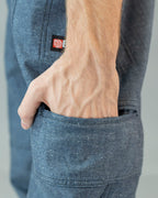 PREORDINE - PANTS SHAKY DENIM CIMOSATO BLU ROVESCIATO