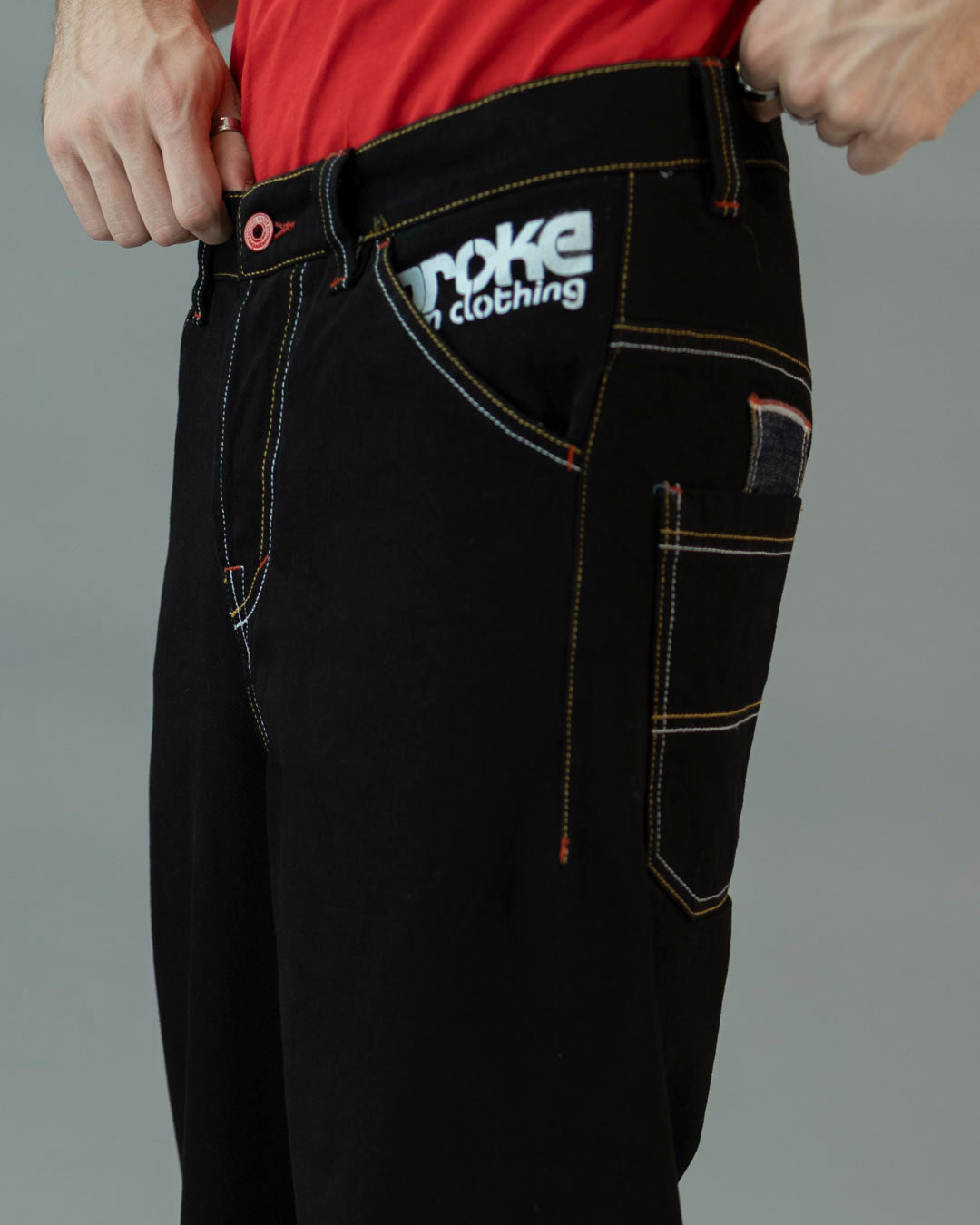 PANTS ROCK "B" BULL DENIM BLACK