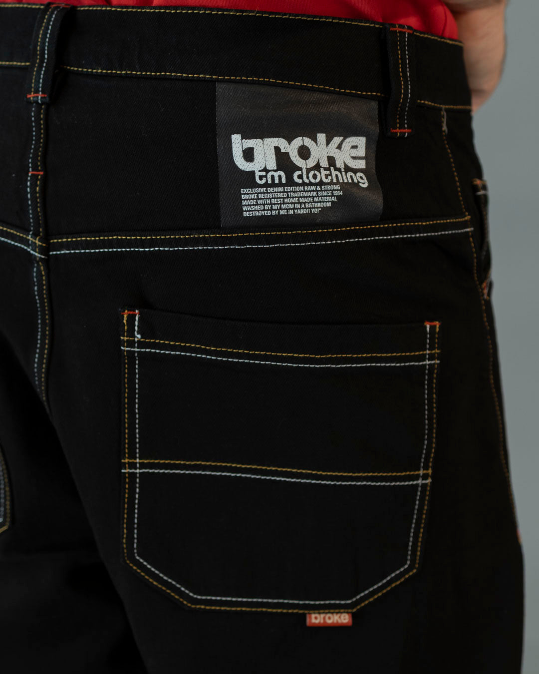PANTS ROCK "B" BULL DENIM BLACK