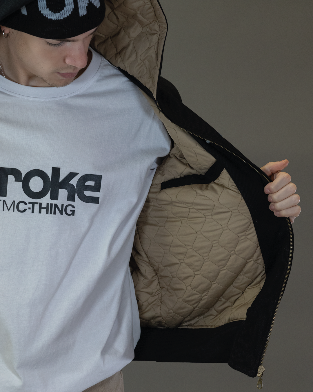 BOMBER BARRON EN CORDURA NOIR CAPUCHE