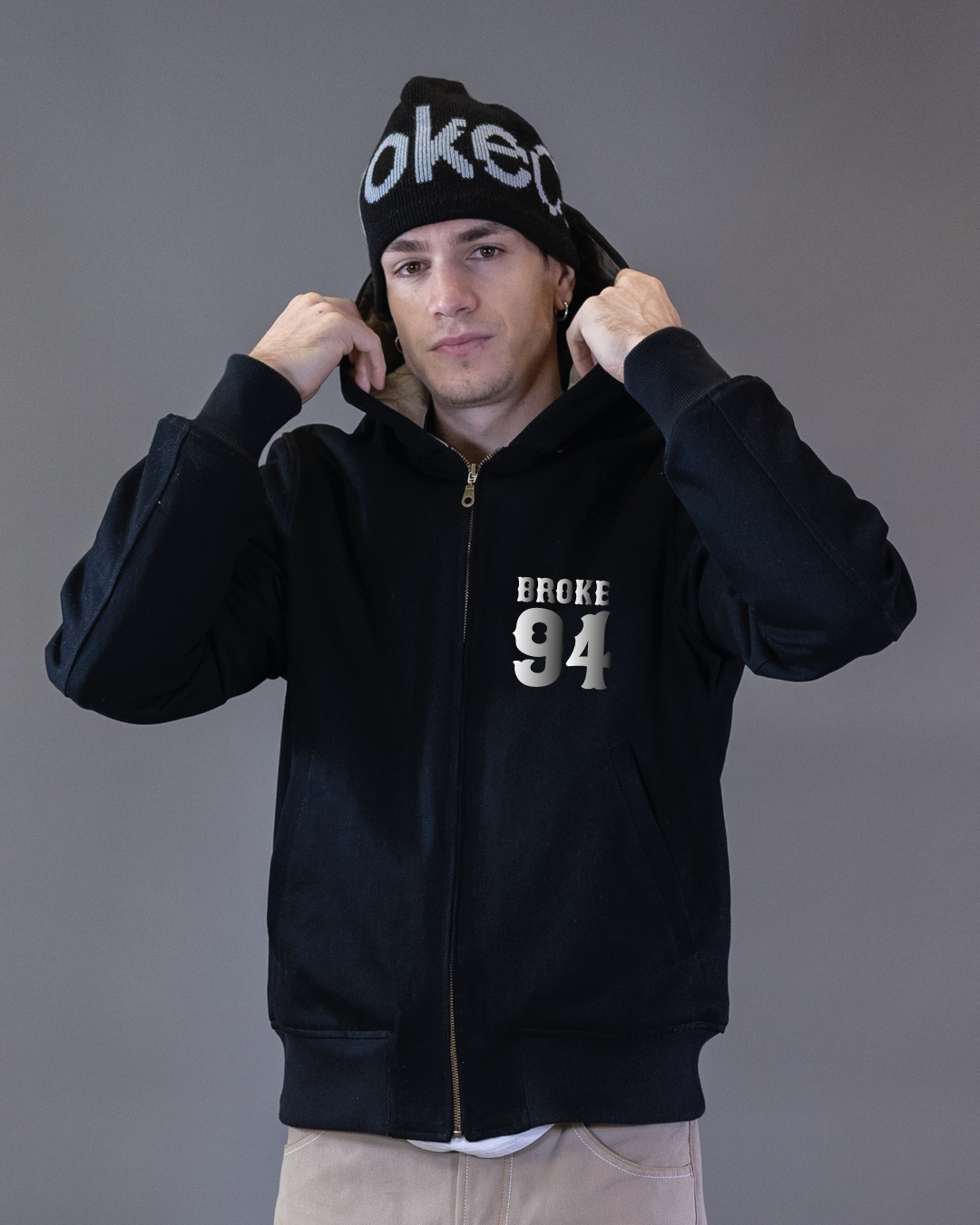 BOMBER BARRON EN CORDURA NOIR CAPUCHE