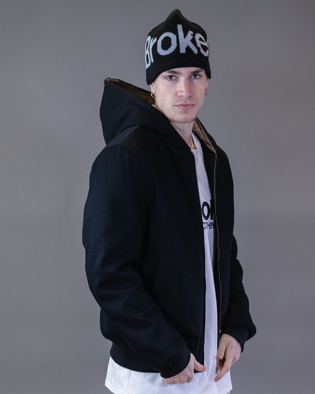 BOMBER BARRON EN CORDURA NOIR CAPUCHE