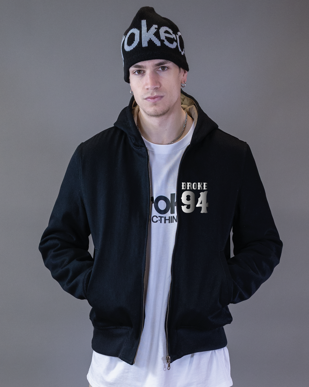 BOMBER BARRON AUS CORDURA SCHWARZ MIT KAPUZE