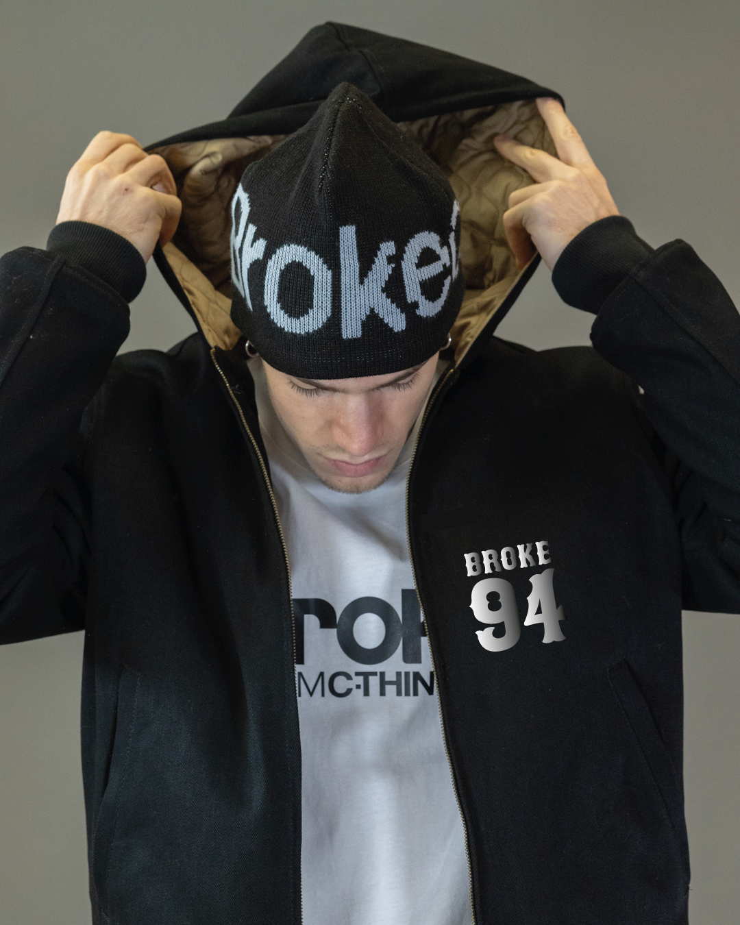 BOMBER BARRON EN CORDURA NOIR CAPUCHE