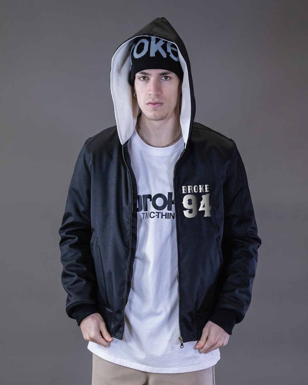 BOMBER BARRON EN CORDURA NOIR CAPUCHE