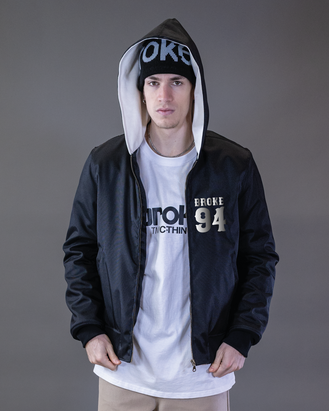 BOMBER BARRON EN CORDURA NOIR CAPUCHE