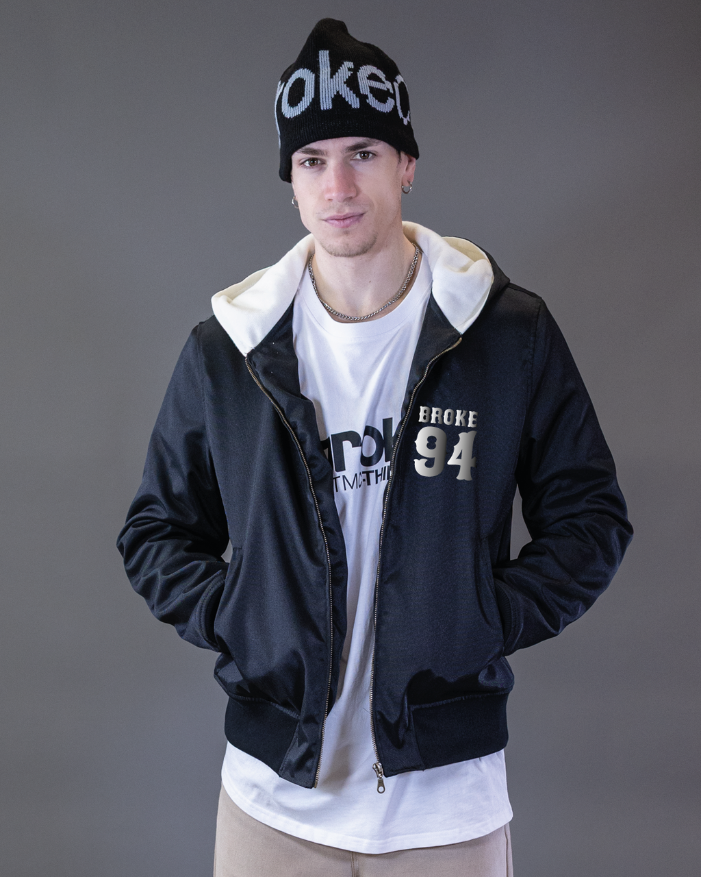 BOMBER BARRON EN CORDURA NOIR CAPUCHE