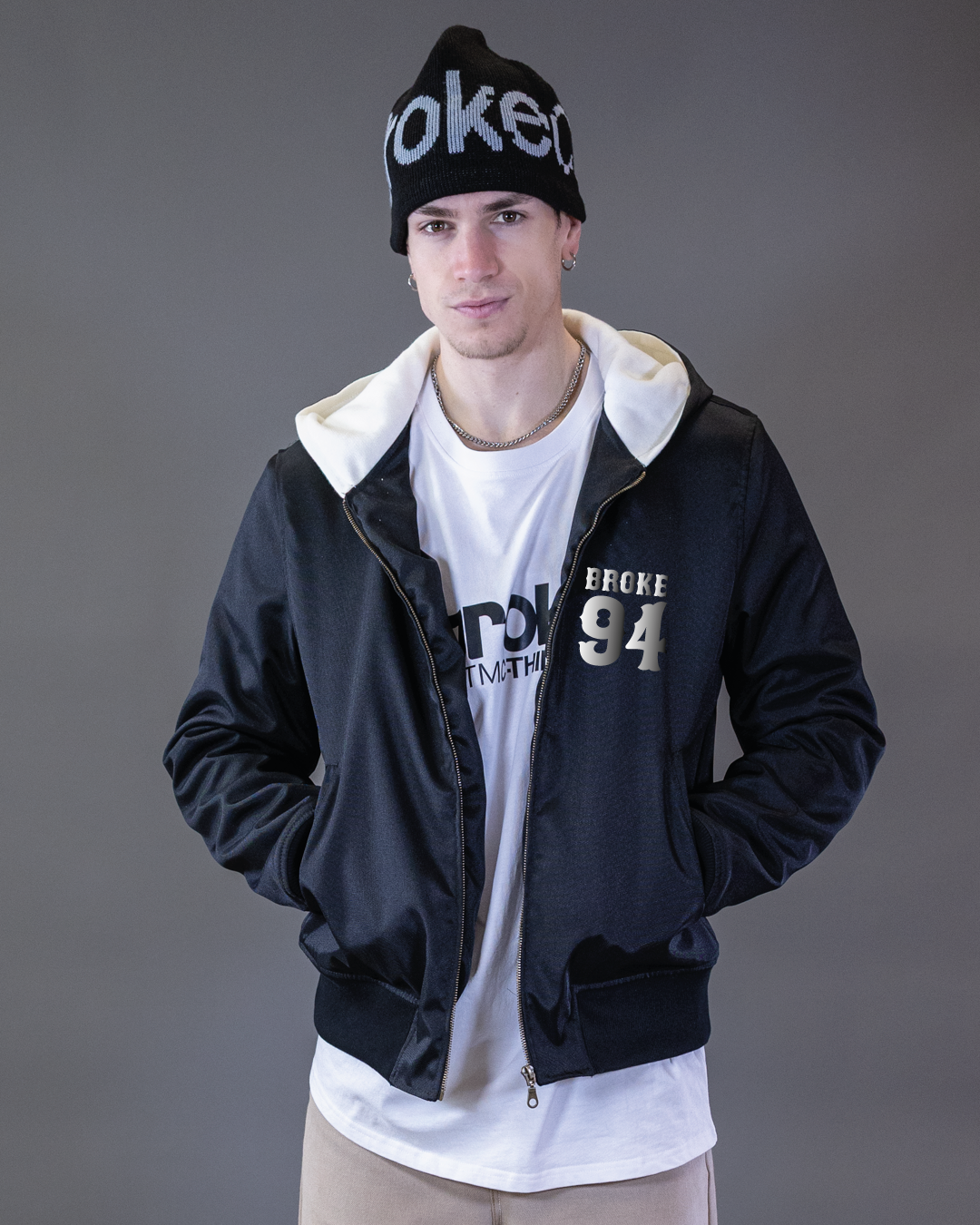 BOMBER BARRON EN CORDURA NOIR CAPUCHE