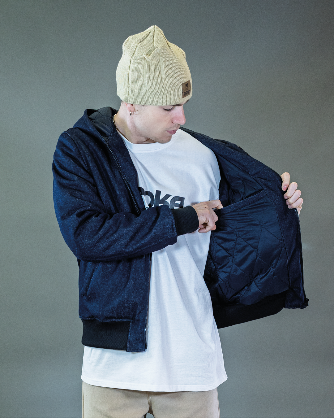 BOMBER BARRON EN CORDURA NOIR CAPUCHE