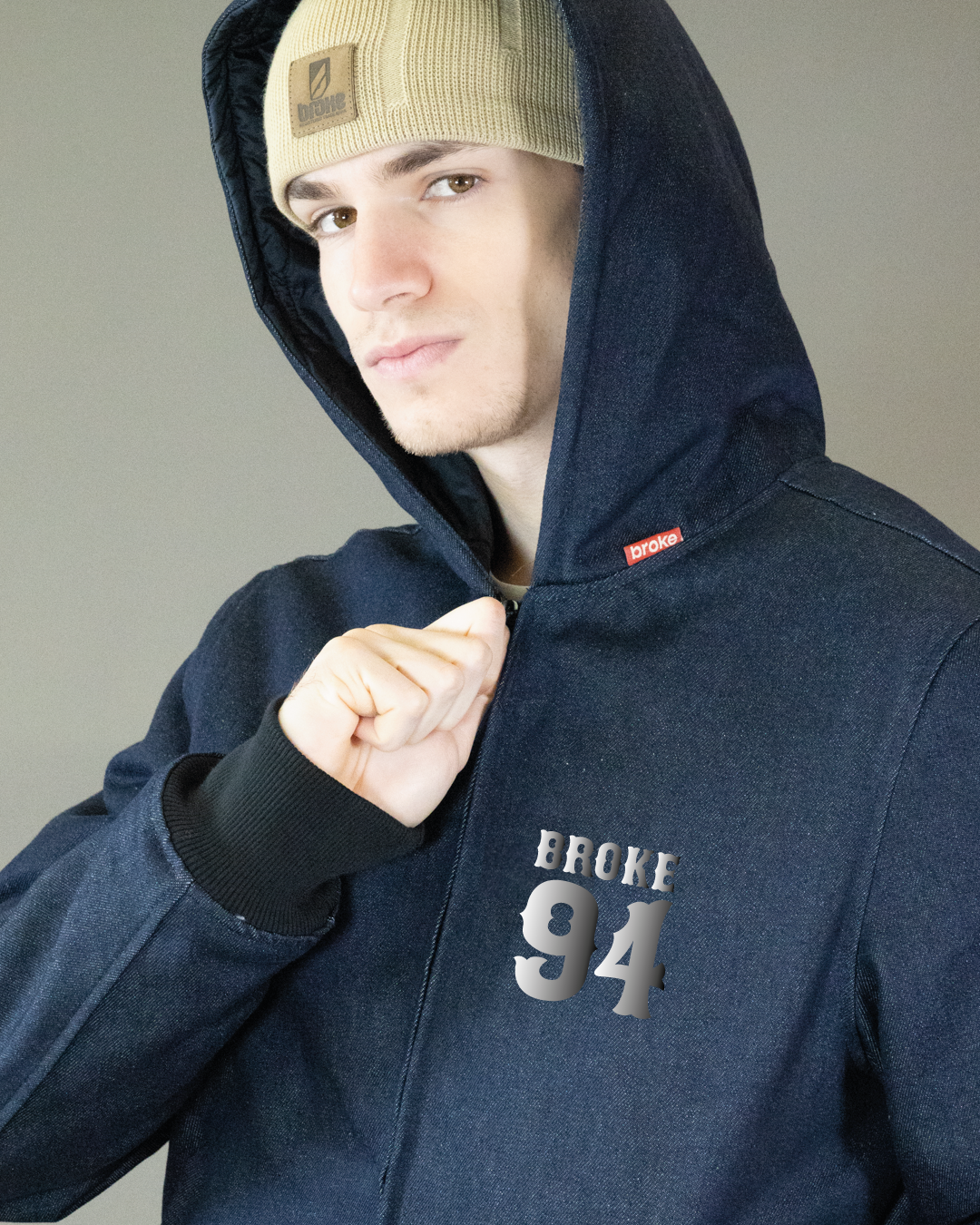 BOMBER BARRON EN CORDURA NOIR CAPUCHE