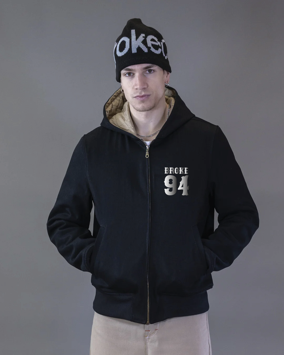 BOMBER BARRON EN CORDURA NOIR CAPUCHE