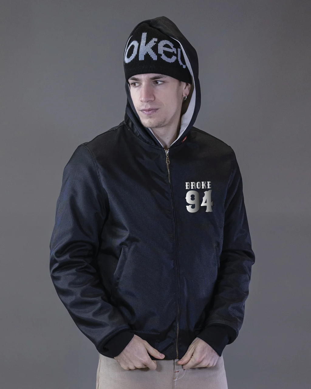 BOMBER BARRON EN CORDURA NOIR CAPUCHE