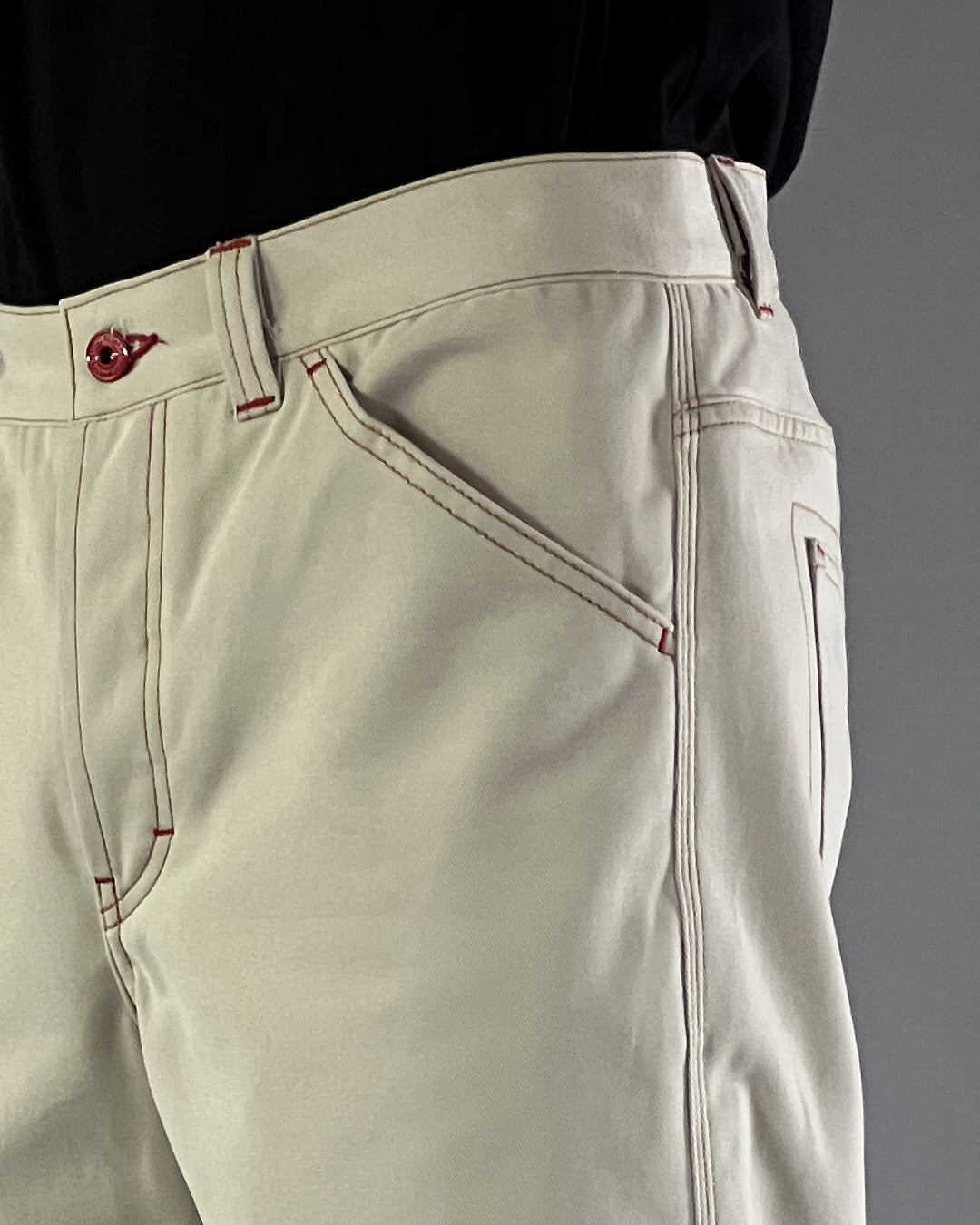 BROKE Utility Pants - STAR Light Beige Gabardina