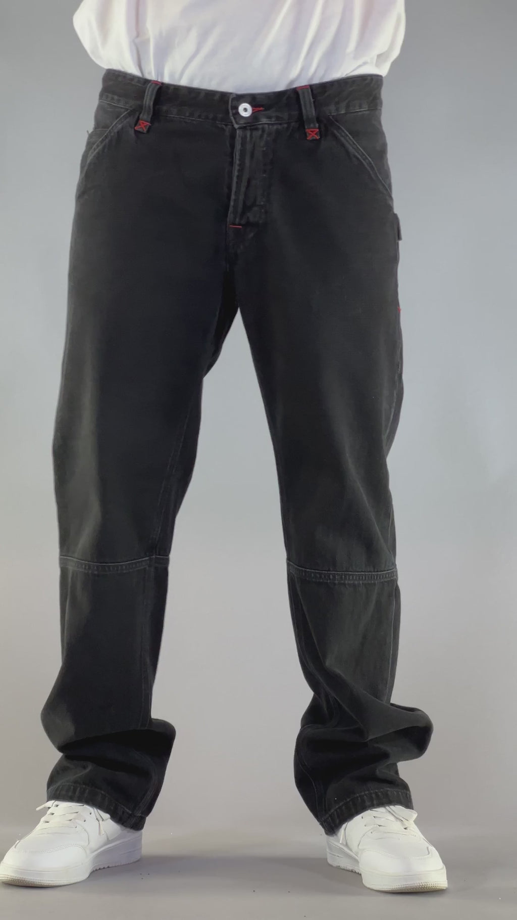 PANTALONE WORKWEAR OUTLINE – BLACK/BLACK DENIM STONE (14 OZ)