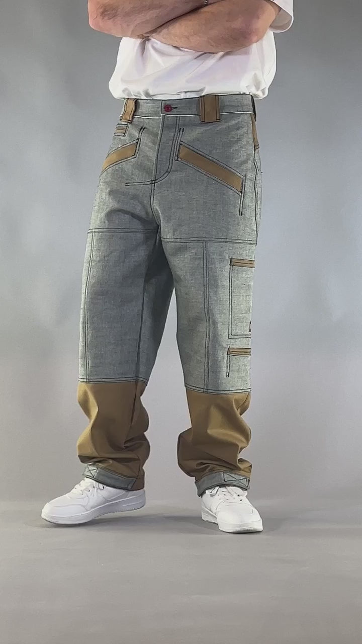 PANTS BROKE SHAKY – REVERSE SELVEDGE & CAMEL GABARDINE (SUPER EDIZIONE LIMITATA)