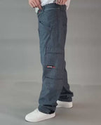 PREORDINE - PANTS SHAKY DENIM CIMOSATO BLU ROVESCIATO
